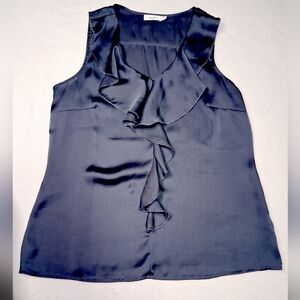Ricki's Navy Ruffle Blouse